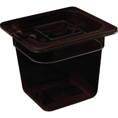 Afbeelding van Vogue polycarbonaat bak zwart GN 1/6 65mm