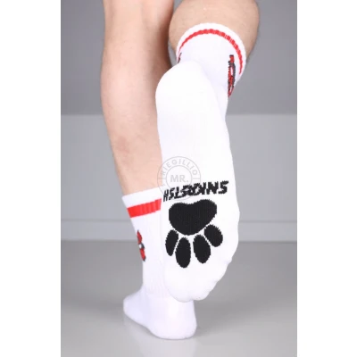 Afbeelding van SNKRFTSH PUPPY SOCKS RED Men Size: 43 46 / White