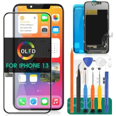 Afbeelding van OLED Voor iphone 13 Screen Vervanging Lcd scherm Touchscreen A2631 Digitizer Vergadering Reparatie Kits (zwart, Origineel display gebied)