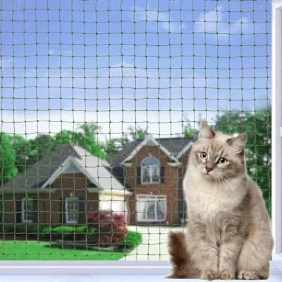 Afbeelding van Tatamiyya Kattennet Voor Balkon, Draadversterkt 4x3m, Balkonnet Is Robuust Bijt en Scheurbestendig, Balkons, Terrassen Ramen (Olijfgroen)