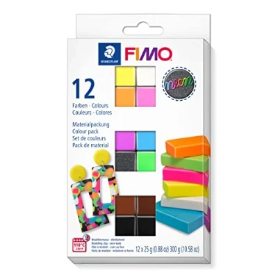 Afbeelding van Klei Fimo effect colour pak à 12 neon kleuren