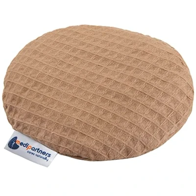 Afbeelding van Kersenpitkussen Warmtekussen voor Baby&#039;s 180g Ronde 15cm Eco Natuur 100% Katoen Wafel Medi Partners Warmte + koude Massage therapie