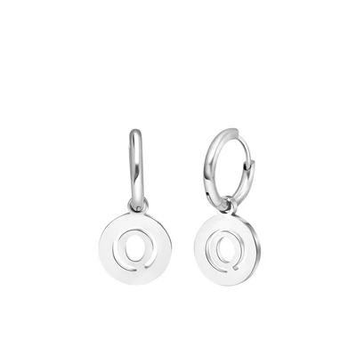 Afbeelding van Lucardi mit Buchstabe Q Letter Oorbellen Q, Dames, Maat: One Size,