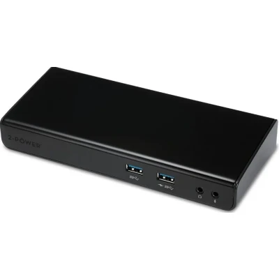 Afbeelding van 2 Power USB 3.0 Dual Display Docking Station Dockingstation