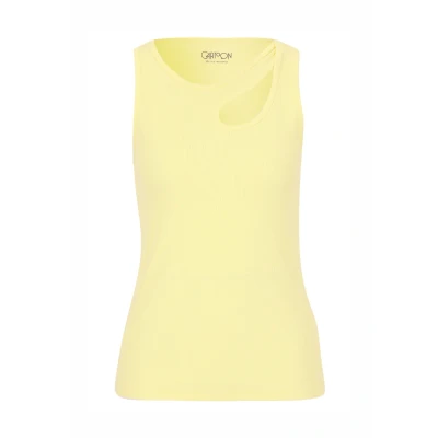 Afbeelding van Cartoon Basic MIT Rundhalsausschnitt Top, Dames, Maat: 34, Gelb
