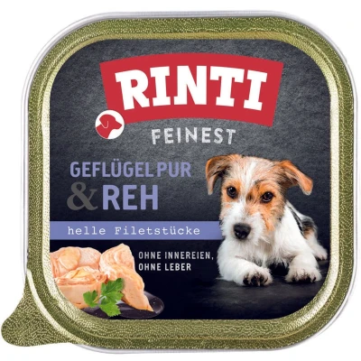 Afbeelding van RINTI Fijnste 11 x 150 g Hondenvoer Puur gevogelte en wild