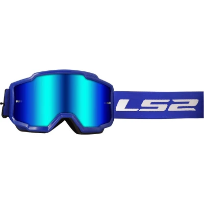 Afbeelding van Crossbril LS2 Charger blauw met spiegel lens