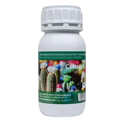 Afbeelding van CULTIVERS Biologische meststof voor cactussen en succulenten 250 ml. Vloeibare een gezonde groei met hogere bloei. Planten zijn beter bestand tegen ziekten. 100% organische natuurlijke mest