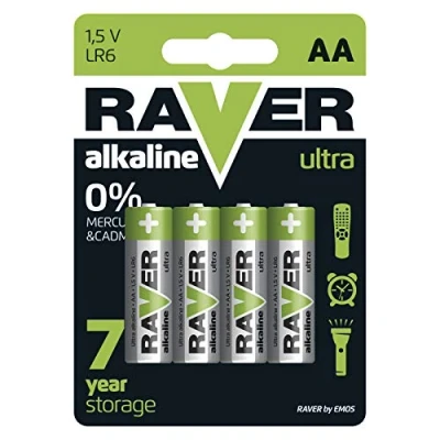 Afbeelding van Raver Alkaline Batterijen AA Penlite LR6 1.5V Blister van 4 stuks