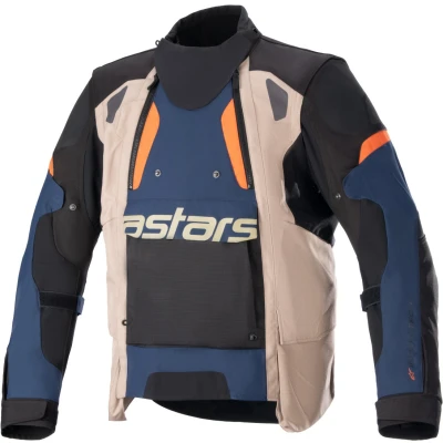 Afbeelding van Alpinestars 2024 Halo Drystar Enduro Jas Donker Blauw / Khaki Oranje maat S