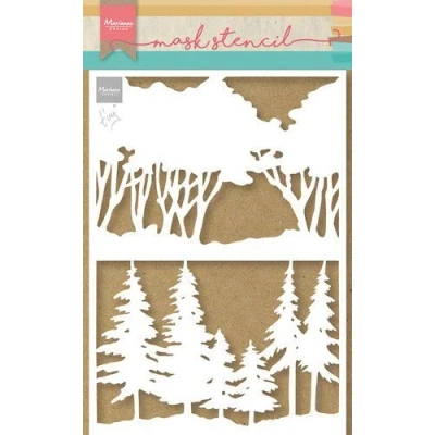 Afbeelding van Marianne D Craft Stencil Tiny&#039;s Bossen PS8100 21x15cm