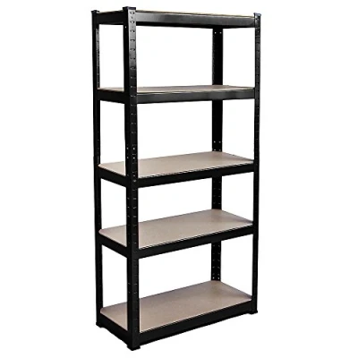 Afbeelding van Home Vida 5 Tier Layer Plank Opslag Rekken Rack Heavy Duty Keuken Garage Eenheid, 875 Kgs Capaciteit, Zwart