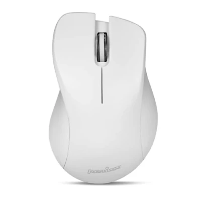Afbeelding van perixx PERIMICE 621W Silent Click draadloze muis met Ergo design, compatibel desktop en laptop, draadloos, 2,4 GHz, wit