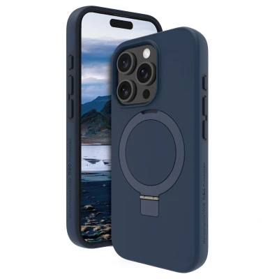 Afbeelding van Apple iPhone 16 Pro MagSafe Hoesje Gerecycled kunststof dbramante1928 Hardcase/Backcover Blauw Telefoonhoesje Shockproof/Valbescherming