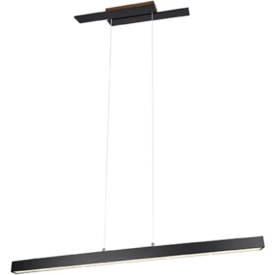 Afbeelding van Trio Leuchten LED hanglamp Belfast 375510432, metaal mat zwart, incl. 44 watt LED, schakelaar dimmer