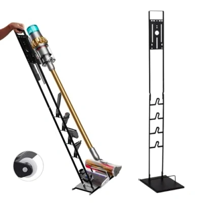 Afbeelding van Vloerstandaard voor stofzuiger, compatibel met Dyson V15, V12, V11, V10, V8, V7, V6 en modellen DC45, DC35, DC58, DC59, DC62, DC74, organizer wielen, zonder boren aan de muur