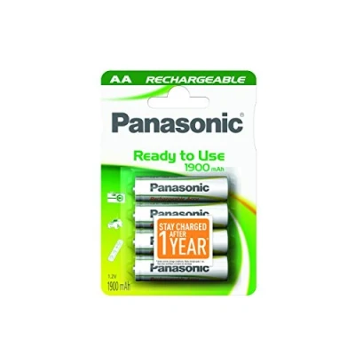 Afbeelding van Panasonic Evolta Mignon P6E/4BC oplaadbare AA batterij, 1,2 V, 1900/2050 mAh, verpakking van 4 stuks