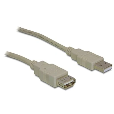 Afbeelding van Delock 82239 Verlengkabel USB 2.0 Type A male naar female 1,8 m grijs