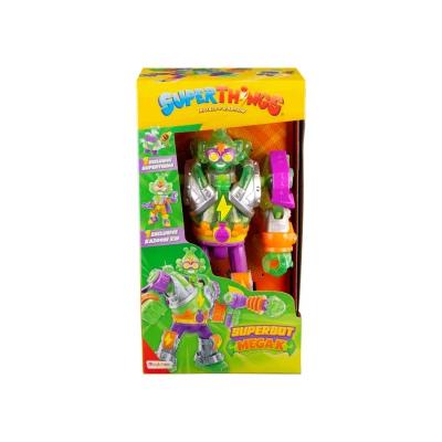 Afbeelding van SUPERTHINGS Mega K Superbot Articulated villain robot with combat accessories, 1 exclusive Kazoom Kid and SuperThing