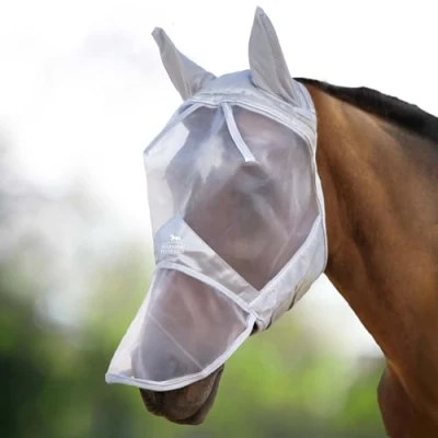 Afbeelding van Harrison Howard CareMaster Paard Vliegenmasker Volledige gezicht Moonlight Zilver (S)