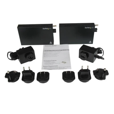 Afbeelding van 10/100 Mbit Ethernet Single mode Wdm Glasvezel converter Sc 20km