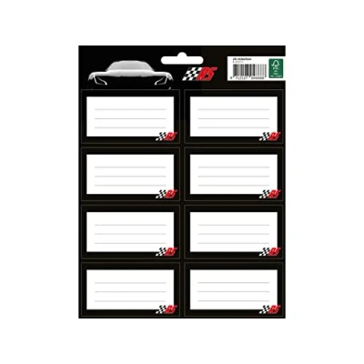 Afbeelding van Boeketiket Race (RS) 7,5 x 5 cm pak a 24 etiketten K 22211