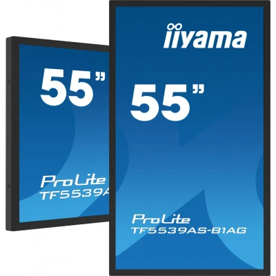 Afbeelding van iiyama TF5539AS B1AG beeldkrant Digitale signage flatscreen 138,7 cm (54.6&quot;) LED 500 cd/m² 4K Ultra HD Zwart Touchscreen Type processor Android 24/7