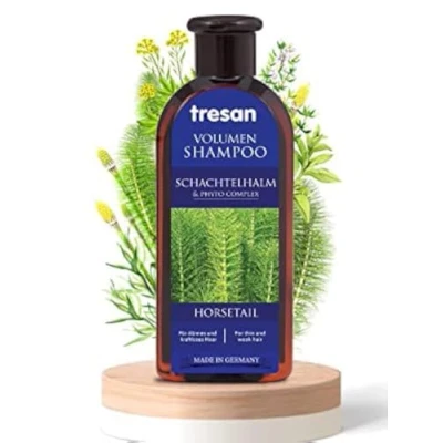 Afbeelding van Tresan Paardestaart shampoo voor dun en futloos haar, dagelijkse hydratatie, ontgifting, antioxidansshampoo, geen parabenen gluten, 300 ml