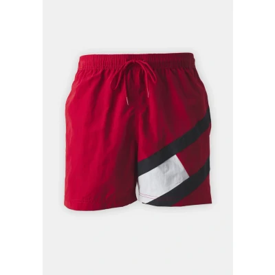 Afbeelding van Tommy Hilfiger Drawstring Zwemshorts, Heren, Maat: Small, Red