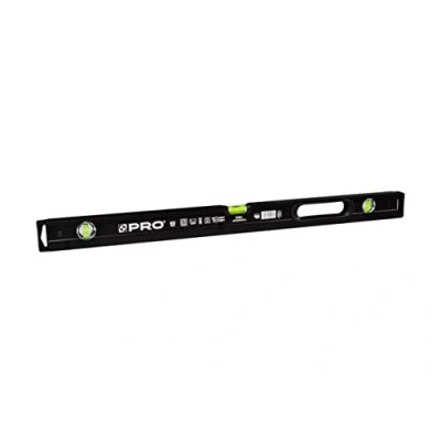 Afbeelding van PRO800 waterpas 80cm enkelzijdig gefreesd met ergonomisch profiel ERS+ (Easy Reading System) Nauwkeurige Anti Shock Absorber eindkappen Kleur Zwart