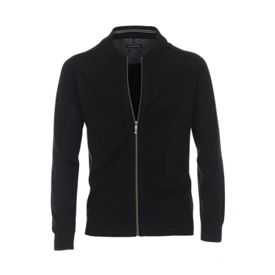 Afbeelding van Casa Moda Vest Zip Zwart maat XXL Heren met Regular fit Pasvorm Katoen Suitable Herenkleding