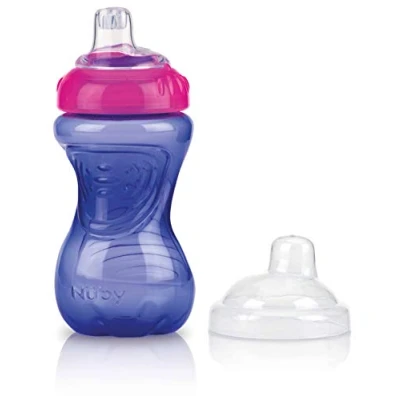 Afbeelding van Nûby Easy Grip beker, druppelbescherming, roze, 300 ml