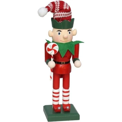 Afbeelding van Kleine soldaat met puntmuts en zuurstok 25 cm Kerstdecoratie
