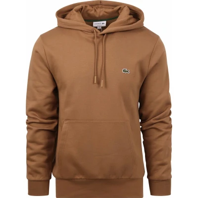 Afbeelding van Lacoste Hoodie Caramel Bruin maat M Heren Trui met Regular fit Pasvorm Polyester Suitable Herenkleding