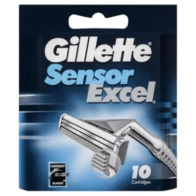 Afbeelding van GILLETTE &quot;Sensor Excel&quot; Scheermessen 10 stuks