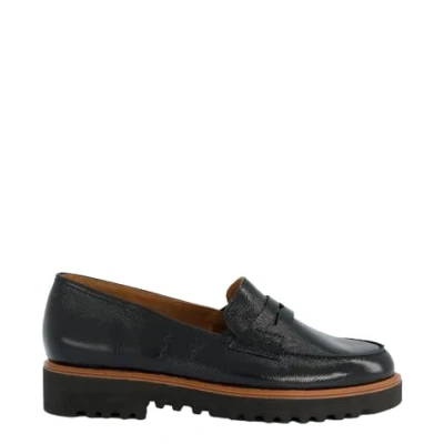 Afbeelding van Paul Green Instappers, Dames, Maat: 43, Knautschlack black Veloursleer