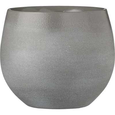 Afbeelding van Mica Decorations douro ronde bloempot lichtgrijs maat in cm: 18 x 20