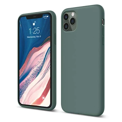 Afbeelding van elago Liquid Silicone Case Compatibel met iPhone 11 Pro Max (6,5 &quot;), Phone round bescherming: 3 laags beschermhoes (nachtgroen)