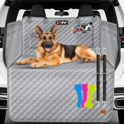 Afbeelding van LOVPET® Kofferbakbescherming voor honden, doorgestikt met zij en laadrandbescherming Universele kofferbakmat honden Waterafstotende krasbestendige hondendeken