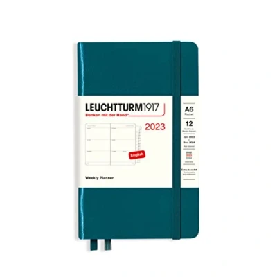 Afbeelding van LEUCHTTURM1917 365955 weekkalender Pocket (A6) 2023, 12 maanden, Pacific Green, Engels