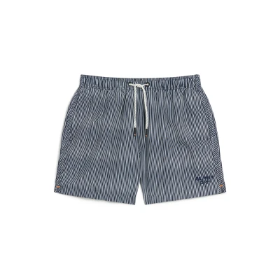 Afbeelding van Superdry Printed Zwemshorts, Heren, Maat: Medium, Navy watercolour stripe print