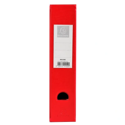 Afbeelding van Exacompta 90155E tijdschriftencassette (van stevig pvc met opgeplakte etikettenhouder en greepgat, rug 70 mm) 1 stuk, rood