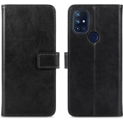 Afbeelding van OnePlus Nord N10 5G Hoesje Kunstleder iMoshion Bookcase Zwart Telefoonhoesje