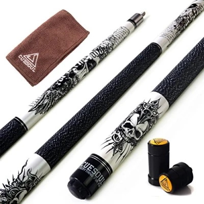 Afbeelding van CUESOUL ROCKIN Series 57&quot; 21oz Maple Pool Cue Stick Set met Joint Protector/Shaft Protector en Keu Handdoek(G407)