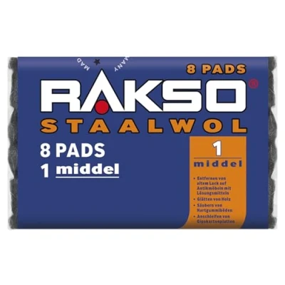 Afbeelding van RAKSO Staalwol 8 pads 1 middel