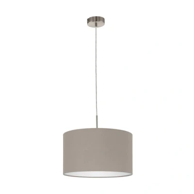 Afbeelding van EGLOÂ PasteriÂ Â HanglampÂ 1Â LichtsÂ Ã ̃38cmÂ Nikkel MatÂ Taupe