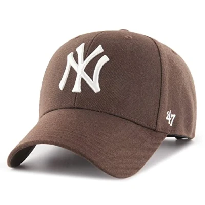 Afbeelding van 47 Brand New York Yankees MVP Cap B MVPSP17WBP BW, Mannen, Bruin, Pet, maat: One size