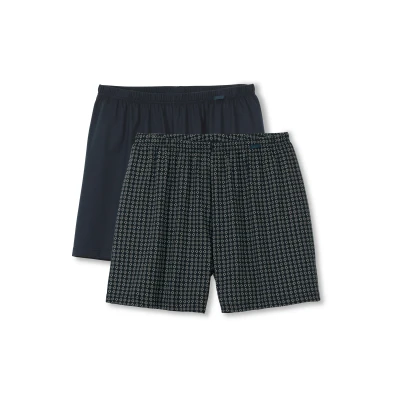 Afbeelding van Calida Herenslips 2P Prints Benefit Boxers Blauw/Grijs katoen Small Heren