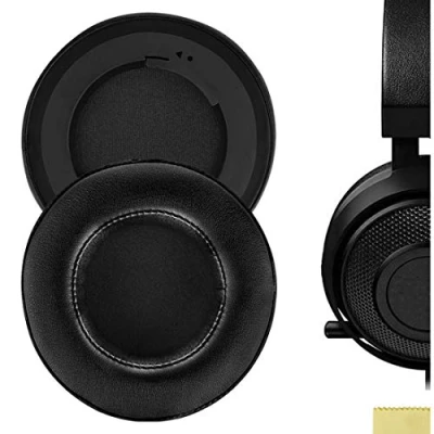 Afbeelding van Geekria QuickFit Eiwit lederen vervangende oorkussens voor Razer Kraken 7.1 Chroma V2 USB Gaming Headset Hoofdtelefoon Oorkussens, Oorkussen Reparatie Onderdelen (zwart)