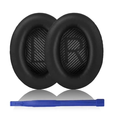 Afbeelding van Aiivioll vervangende oorkussens voor Bose QC35, compatibel met QuietComfort 35 (QC35) en II (QC35 II) over ear oorkussenhoofdtelefoon (Zwart)